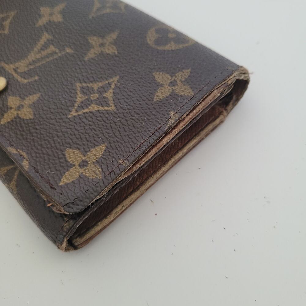 Louis Vuitton Portefeuille Tresor Bifold Wallet Medium Monogram Brown Vintage - Picture 13 of 13